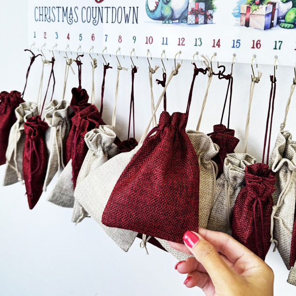 Personalised Christmas Advent Calendar Couples Mice DIY Xmas Countdown Sign