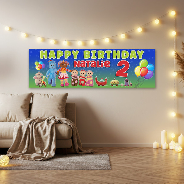 Personalised Party Banner For Kids Birthday In The Night Garden
