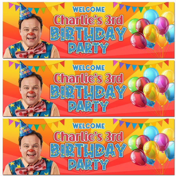 Personalised Party Banner For Kids Birthday Mr Tumble Balloons