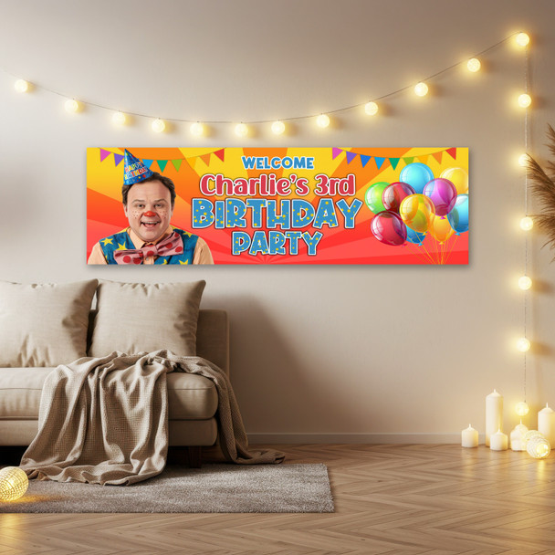 Personalised Party Banner For Kids Birthday Mr Tumble Balloons