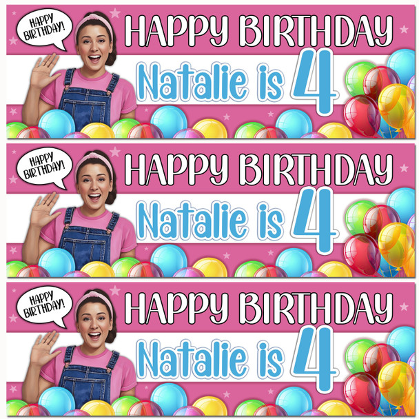 Personalised Party Banner For Kids Birthday Ms Rachel