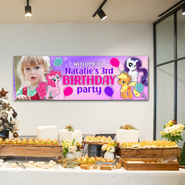 Personalised Party Banner For Kids Birthday My Little Pony Photo