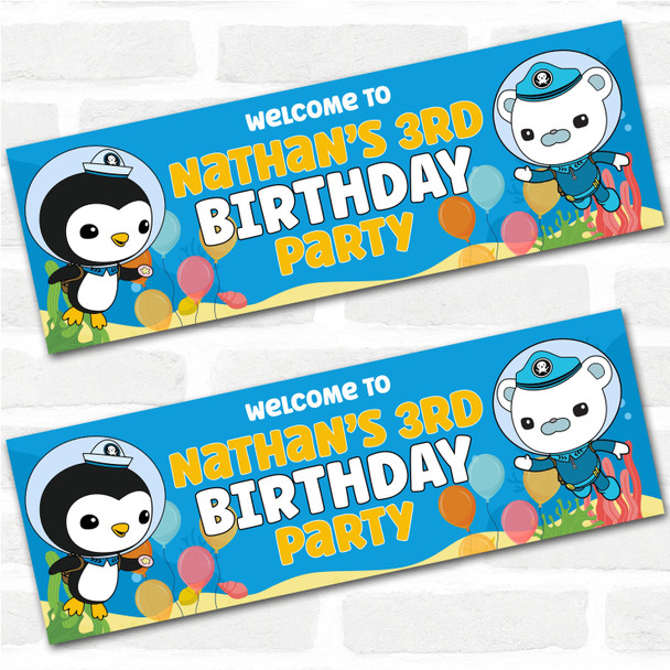 Personalised Party Banner For Kids Birthday Octonauts