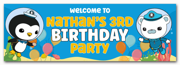 Personalised Party Banner For Kids Birthday Octonauts
