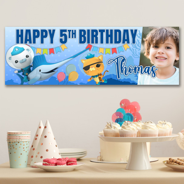 Personalised Party Banner For Kids Birthday Octonauts Photo