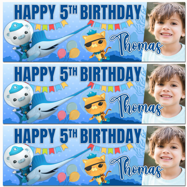 Personalised Party Banner For Kids Birthday Octonauts Photo