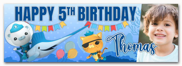 Personalised Party Banner For Kids Birthday Octonauts Photo