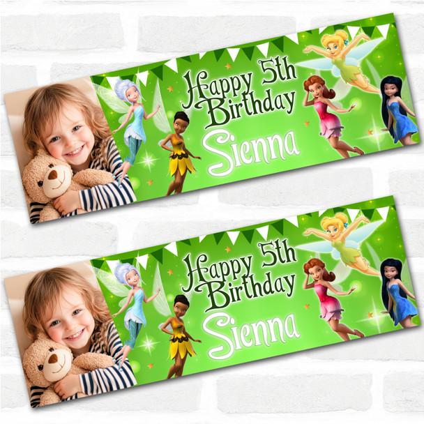 Personalised Party Banner For Kids Birthday Tinker Bell Photo