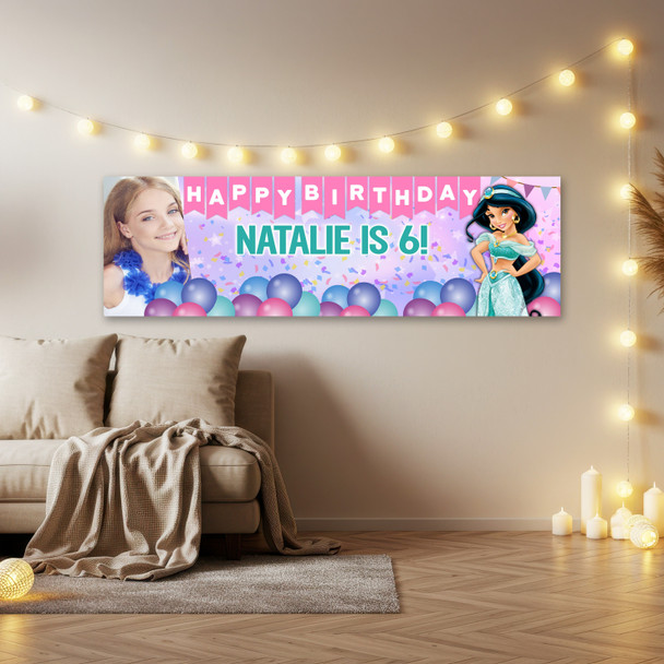 Personalised Party Banner For Kids Birthday Disney Princess Jasmine