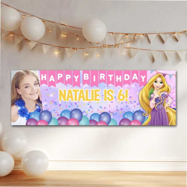 Personalised Party Banner For Kids Birthday Disney Princess Rapunzel