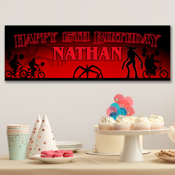 Personalised Party Banner For Kids Birthday Stranger Things