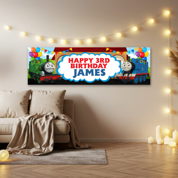 Personalised Party Banner For Kids Birthday Thomas The Tank Engine