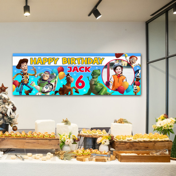 Personalised Party Banner For Kids Birthday Toy Story Photo