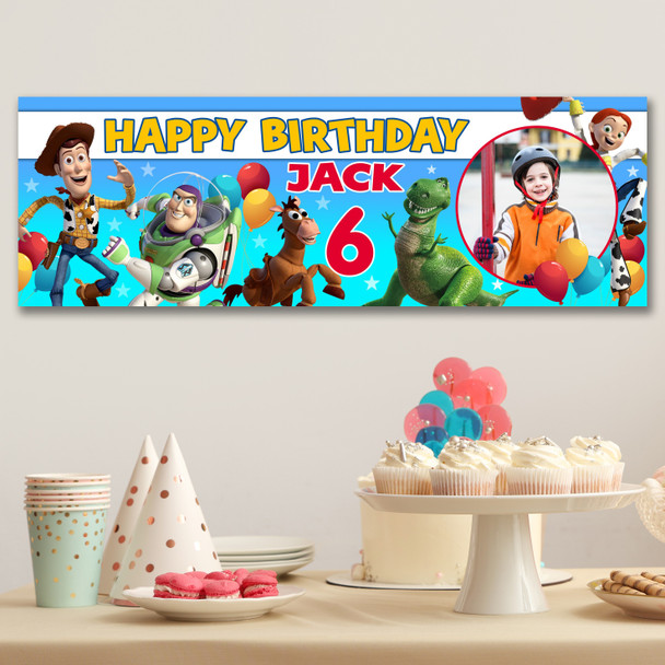 Personalised Party Banner For Kids Birthday Toy Story Photo
