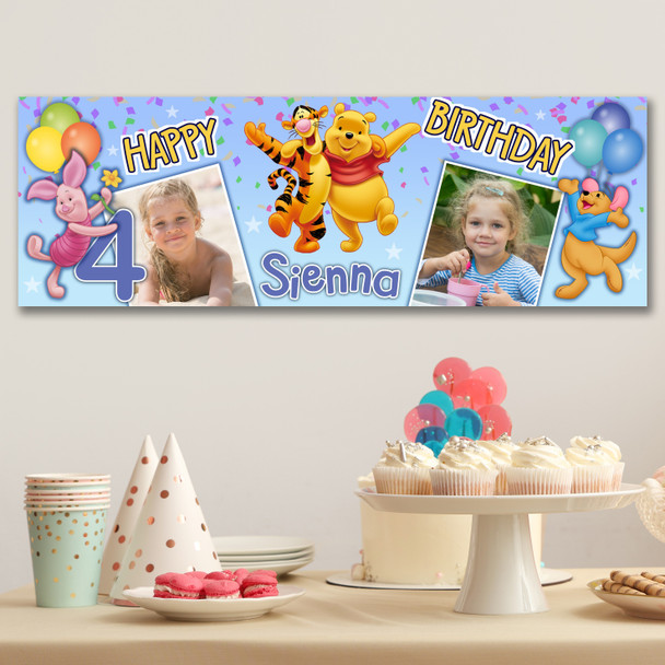 Personalised Party Banner For Kids Birthday Winnie-The-Pooh Photo