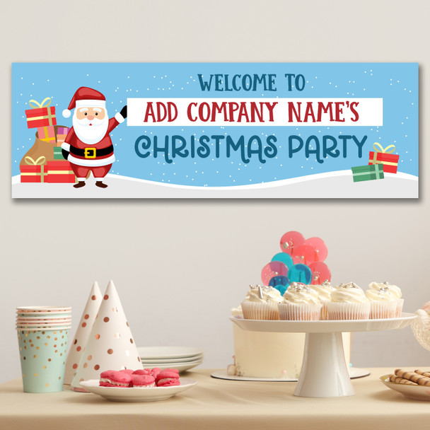 Personalised Party Banner For Christmas Party Company Santa Gift