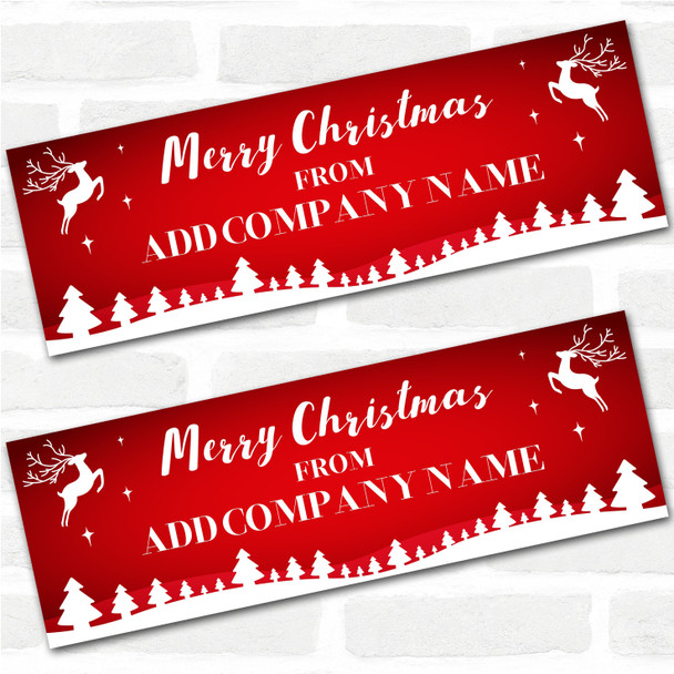 Personalised Party Banner For Christmas Red Reindeer Tree From Company