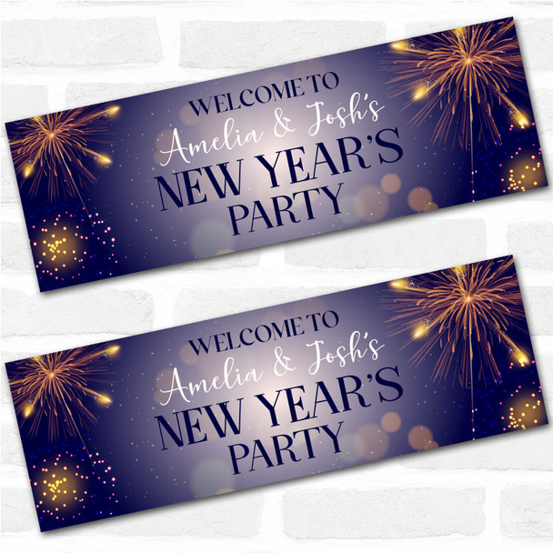Personalised Party Banner For New Years Party Welcome Fireworks