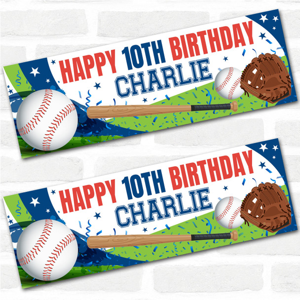 Personalised Party Banner For Kids Birthday Baseball