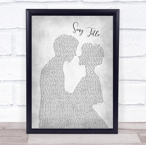 George Michael You Have Been Loved Man Lady Bride Groom Wedding Grey Song Print - Or Any Song You Choose