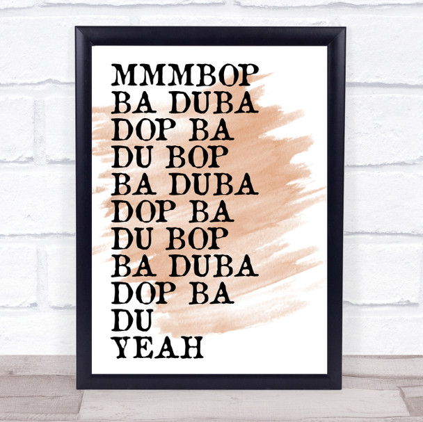 Watercolour Mmmbop Funny Song Lyric Quote Print
