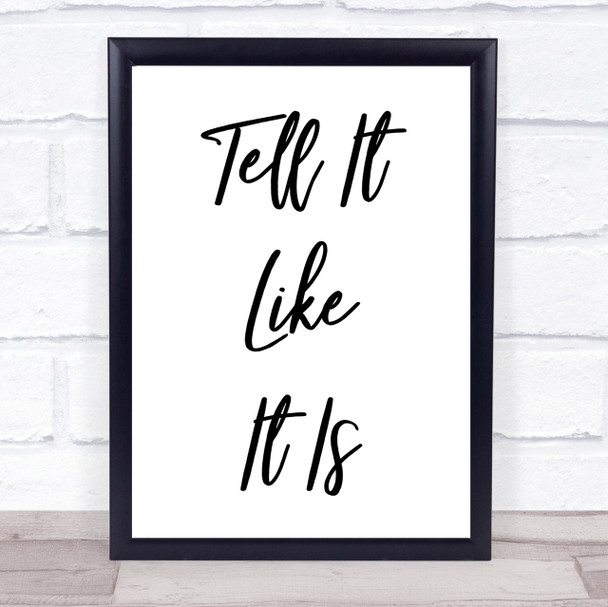 Aaron Neville Tell It Like It Is Song Lyric Quote Print