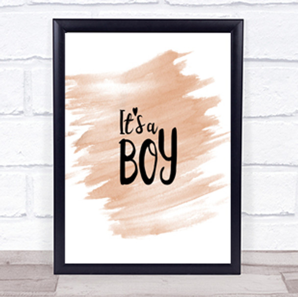 Boy Quote Print Watercolour Wall Art