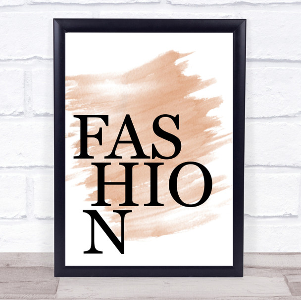 Watercolour Fashion Serif Quote Print