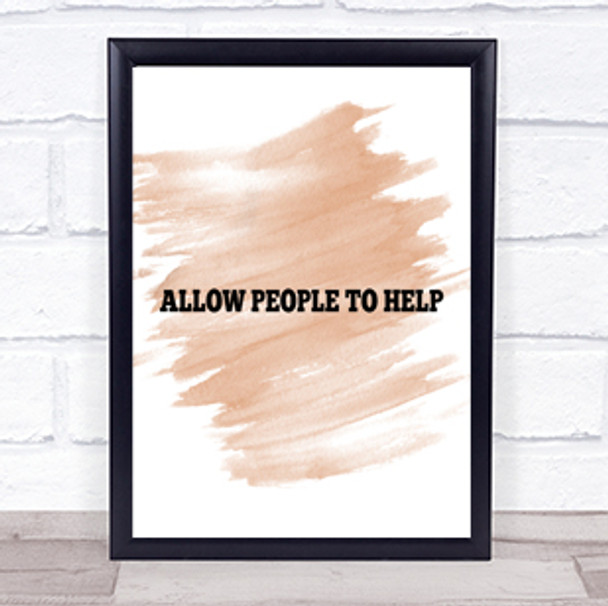 Allow People Quote Print Watercolour Wall Art