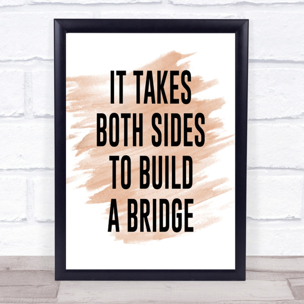 Both Sides Quote Print Watercolour Wall Art