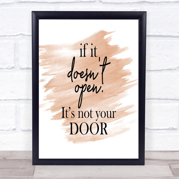Doesn't Open Quote Print Watercolour Wall Art