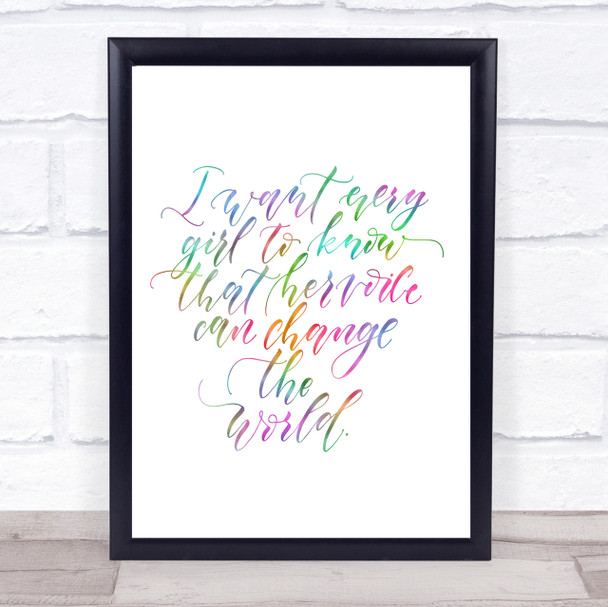 Every Girl Rainbow Quote Print