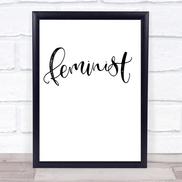 Feminist Quote Print Poster Typography Word Art Picture