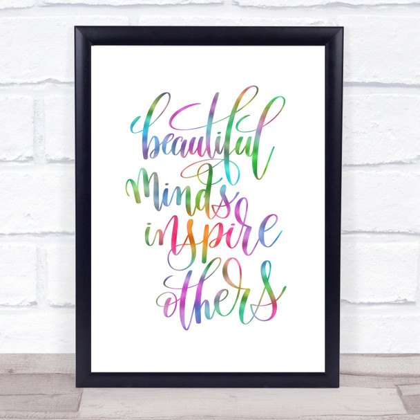 Inspire Others Rainbow Quote Print