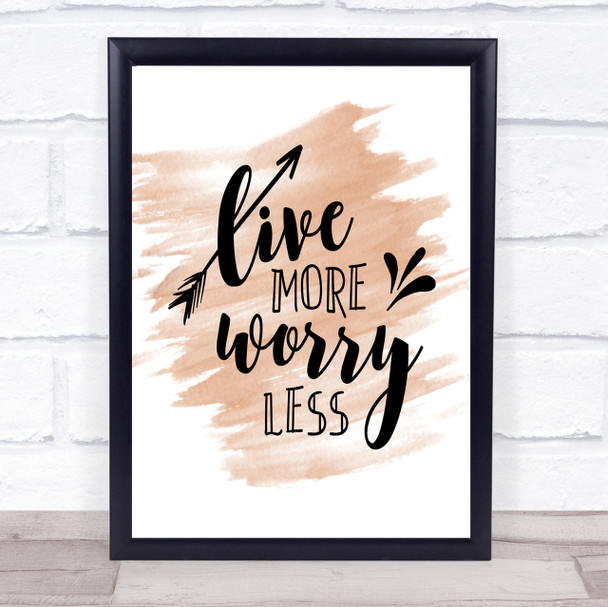 Live More Arrow Quote Print Watercolour Wall Art