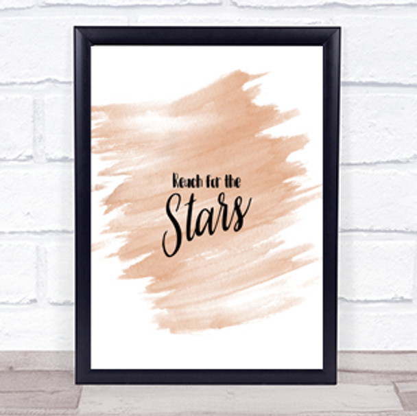 Stars Quote Print Watercolour Wall Art