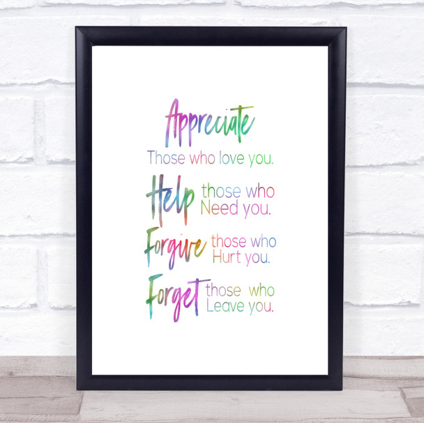 Those Who Love You Rainbow Quote Print