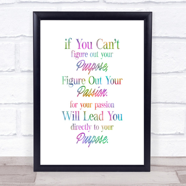 Your Purpose Rainbow Quote Print