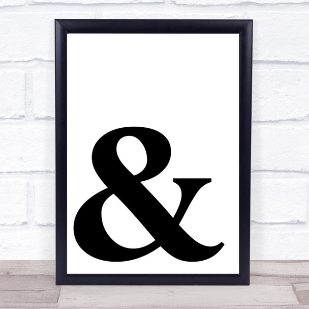 Ampersand Corner & And Quote Wall Art Print