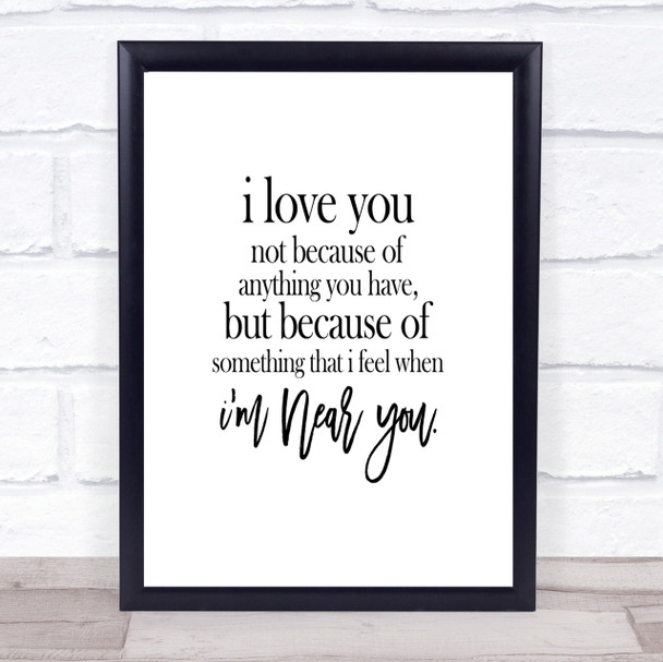 I Love You Quote Print Poster Typography Word Art Picture