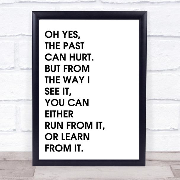 Lion King The Past Can Hurt Quote Wall Art Print