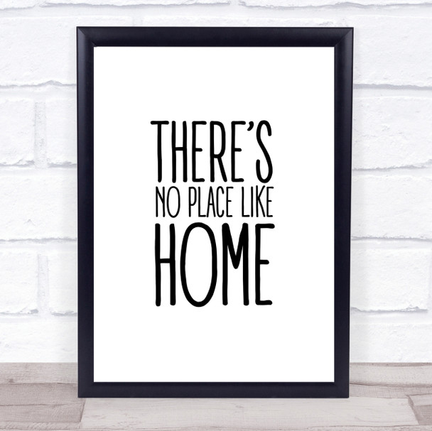 No Place Like Home Wizard Oz Movie Quote Wall Art Print