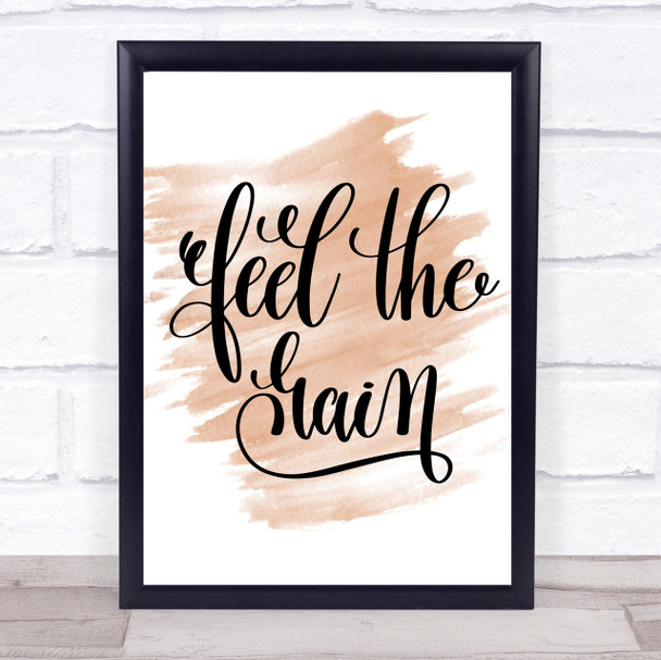 Feel The Gain Quote Print Watercolour Wall Art