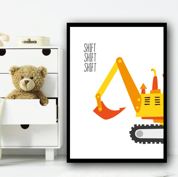 Construction Set 1A Children's Nursery Bedroom Wall Art Print