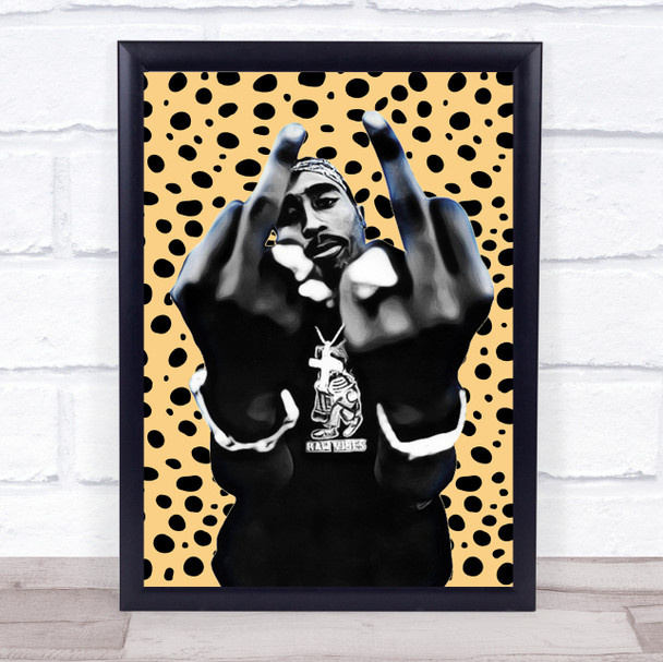 Tupac Shakur Animal Print Funky Framed Wall Art Print