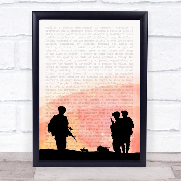 Army Soldiers Framed Wall Art Print