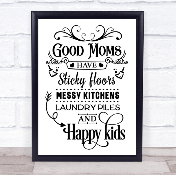 Good Moms Quote Typography Wall Art Print