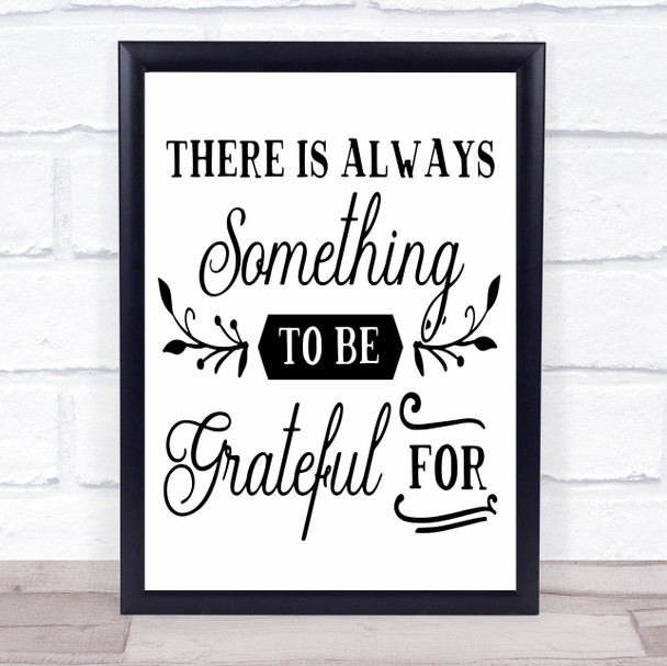 Always Grateful Quote Typography Wall Art Print