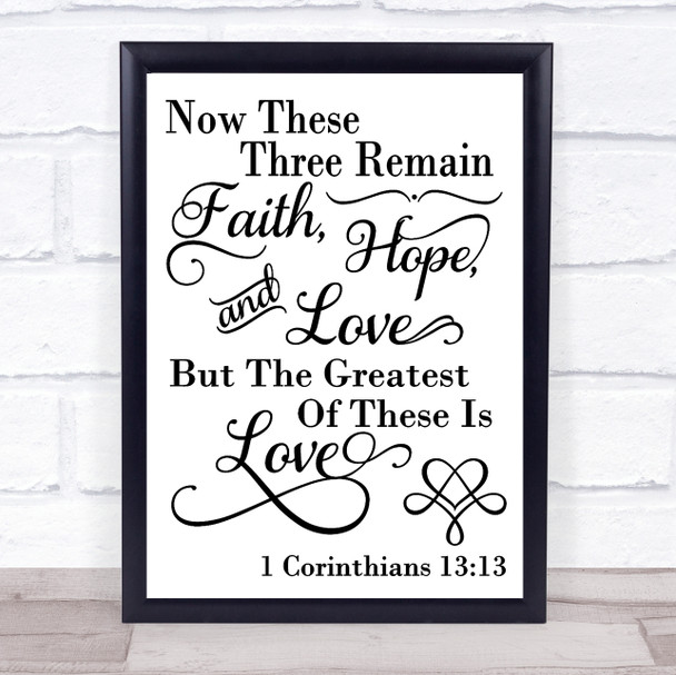 Christian Bible Love Quote Typography Wall Art Print