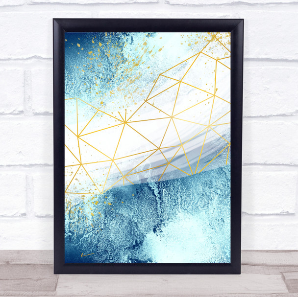 Ocean Sea Geometric 1 Of 3 Set Decorative Wall Art Print